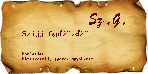 Szijj Győző névjegykártya