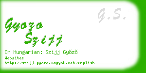 gyozo szijj business card