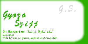 gyozo szijj business card